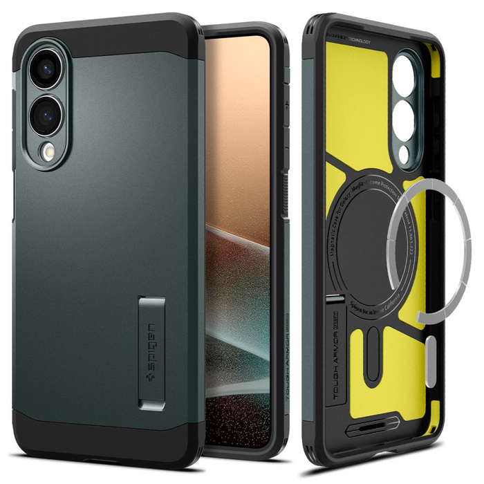 ETUI SPIGEN SAMSUNG GALAXY S25 EDGE TOUGH ARMOR MAGSAFE ABYSS GREEN