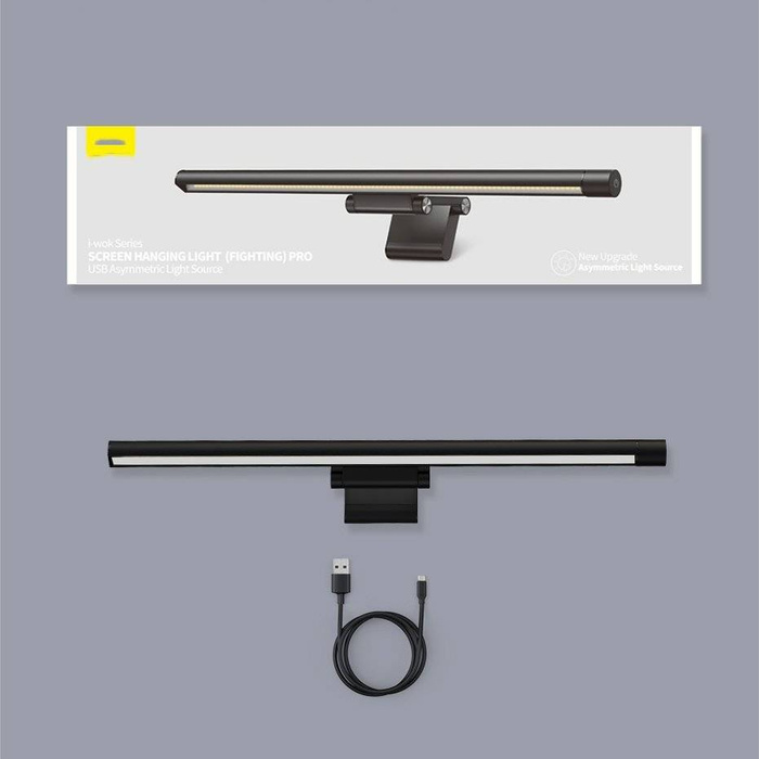 Baseus i-work lampka LED na monitor do pulpitu oświetlenie ekranu czarny (DGIWK-P01)