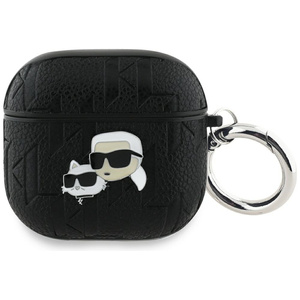 Etui Karl Lagerfeld Monogram Karl & Choupette Head do AirPods 4 czarny