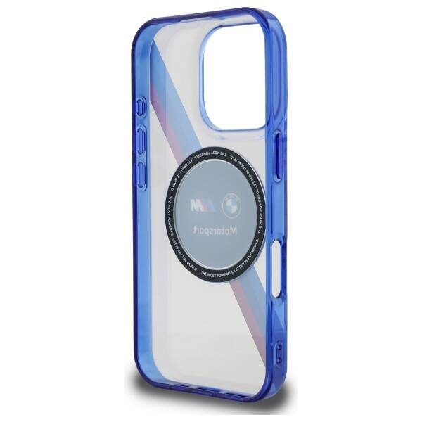 Etui BMW iPhone 16 Pro przezroczysty/transparent hardcase Motosport IML Circle MagSafe