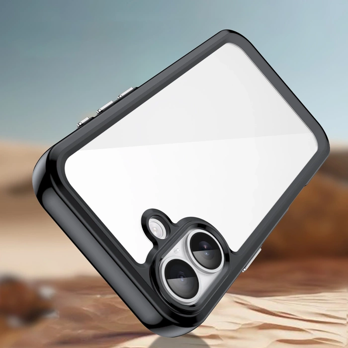 Etui Outer Space iPhone 17 Czarne Przezroczyste