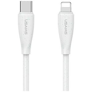 Kabel USAMS Green Series SJ717 30W USB-C do Lightning 1m biały