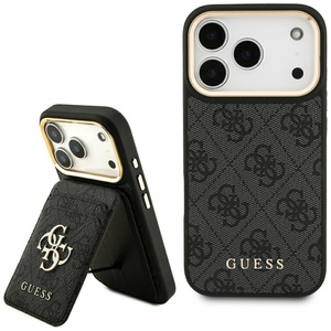 Etui Guess 4G z portfelem Magsafe do iPhone 17 Pro czarny