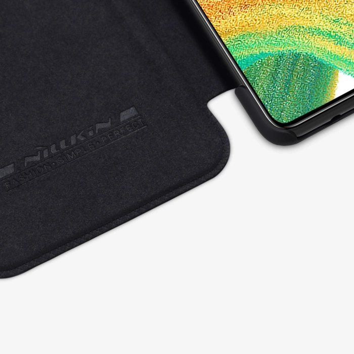 Skórzane etui do Samsung Galaxy A34 5G z klapką portfel Nillkin Qin Leather - brązowe