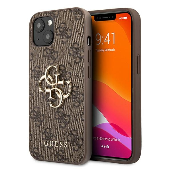 Etui GUESS Apple iPhone 13 4G Big Metal Logo Brązowy Hardcase