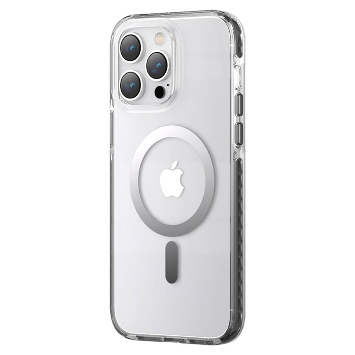Etui Kingxbar Pqy Ice Crystal Series Magnetyczne Etui iPhone 14 Magsafe Szare Case