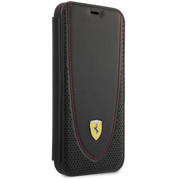 Etui Ferrari Feflbkp13lrgok iPhone 13 Pro 6.1" Czarny/black Book Leather Curved Line Case