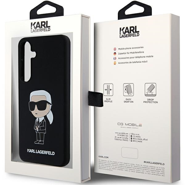 Etui Karl Lagerfeld KLHCS24SSNIKBCK S24 S921 hardcase czarny/black Silicone Ikonik Case