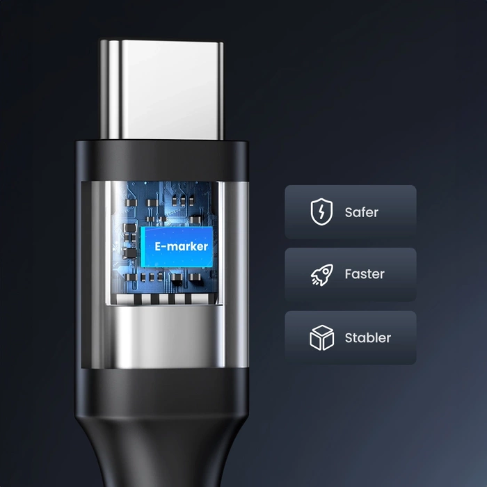 Kabel USB-C do USB-C UGREEN 15177, 1,5m (czarny)