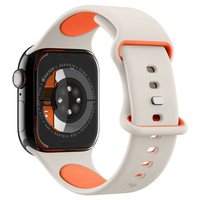PASEK SPIGEN APPLE WATCH 6 / 7 / 8 / 9 / 10 / SE / ULTRA 1 / 2 (44 / 45 / 46 / 49 MM) NANO POP ORANGE BEIGE