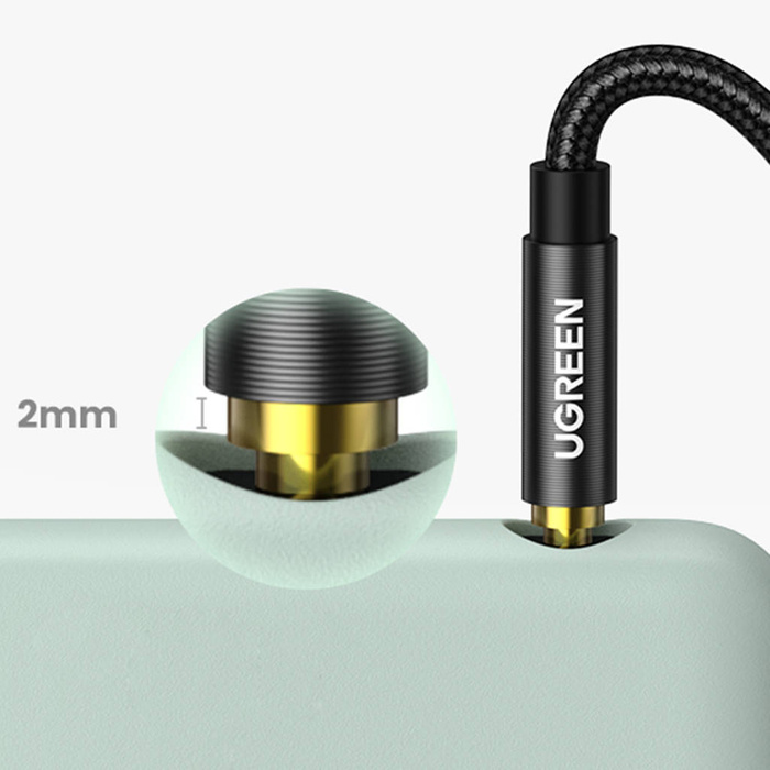 Ugreen kabel audio AUX wtyczka prosta minijack 3,5 mm 5m niebieski (AV112)