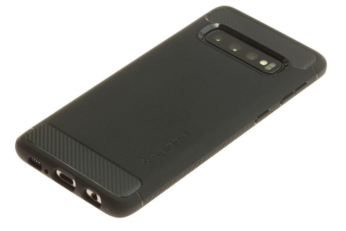 Etui Spigen Galaxy S10 Rugged Armor Samsung Czarne Case Samsung