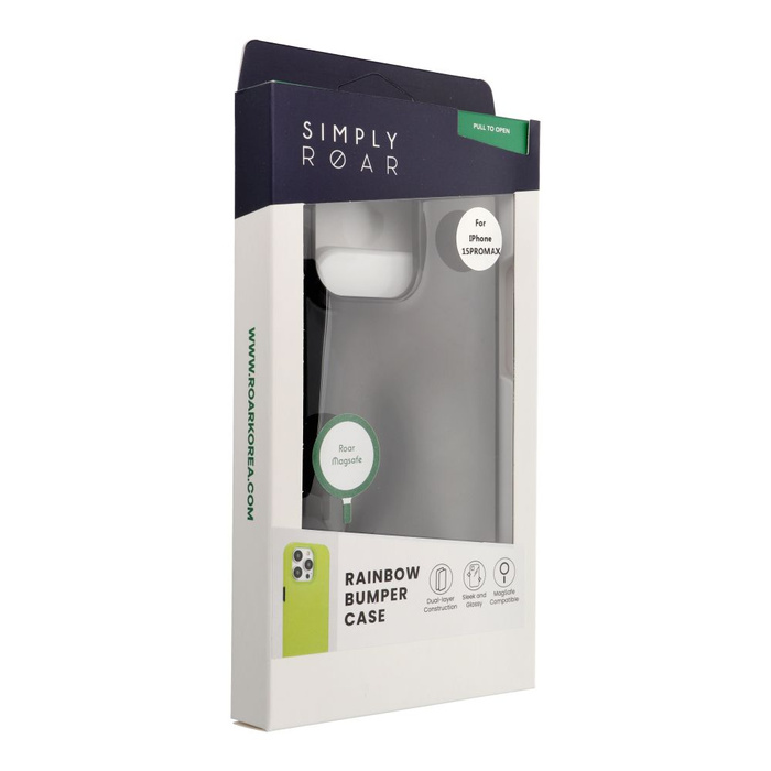 ROAR futerał RAINBOW BUMPER kompatybilny z MagSafe do IPHONE 15 Pro Max czarny