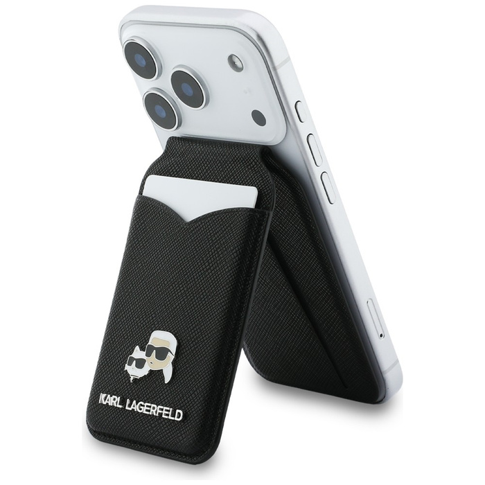 Portfel z lusterkiem Karl Lagerfeld      Stand Mirror MagSafe czarny