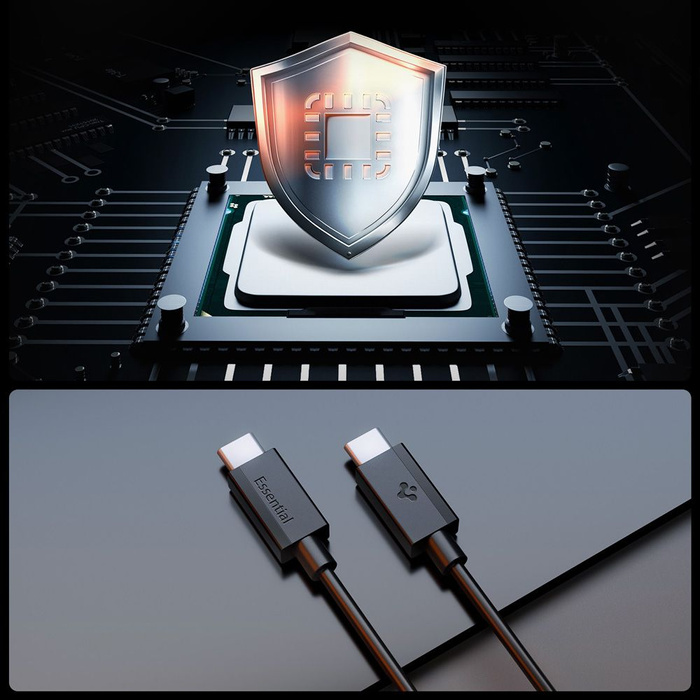 KABEL USB-C SPIGEN EB6020CC ESSENTIAL 60W 200CM CZARNY