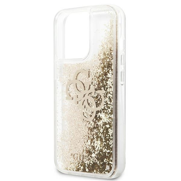 Etui GUESS Apple iPhone 13 Pro Max 4G Big Liquid Glitter Złoty Hardcase