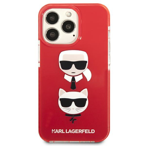 Etui KARL LAGERFELD Apple iPhone 13 Pro Karl&Choupette Head Czerwony Hardcase