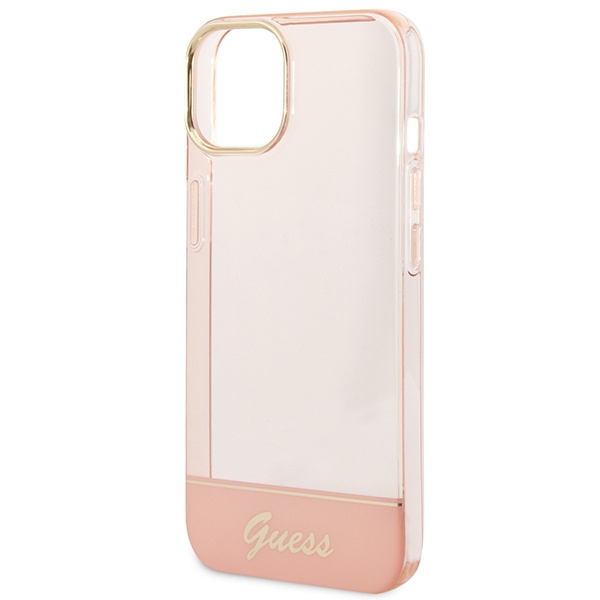 Etui GUESS Apple iPhone 14 Translucent Różowy Hardcase