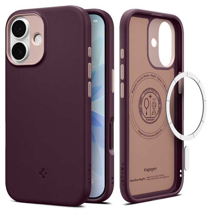 ETUI SPIGEN IPHONE 17 NANO POP MAG MAGSAFE BURGUNDY BEAN