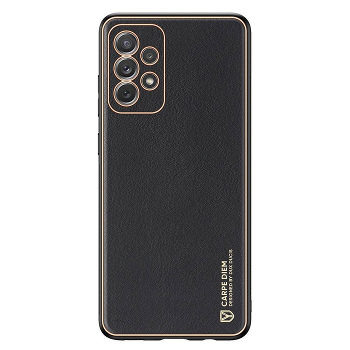 Dux Ducis Yolo eleganckie etui pokrowiec ze skóry ekologicznej Samsung Galaxy A72 4G czarny