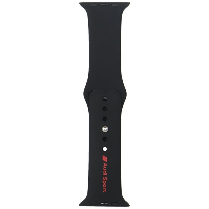 Pasek Audi Sport Red Logo Silicone Watch Strap do Apple Watch 44/45/46/49mm czarny