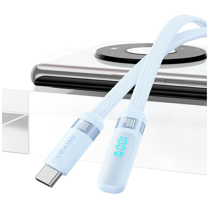 Kabel USAMS US-SJ653 PD 100W USB-C/USB-C 1.2m biały