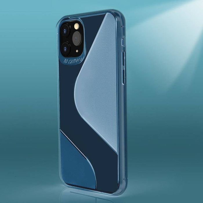 S-Case elastyczne etui pokrowiec Huawei P40 Lite E niebieski