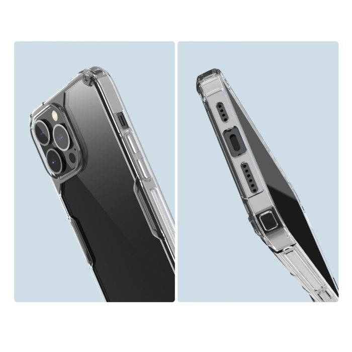 Etui Nillkin Nature Pro etui do iPhone 13 Pro Max pancerna obudowa pokrowiec niebieski