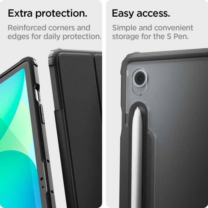 ETUI SPIGEN SAMSUNG GALAXY TAB S10 FE+ PLUS 13.1 X620 / X626B ULTRA HYBRID ”PRO” CZARNE