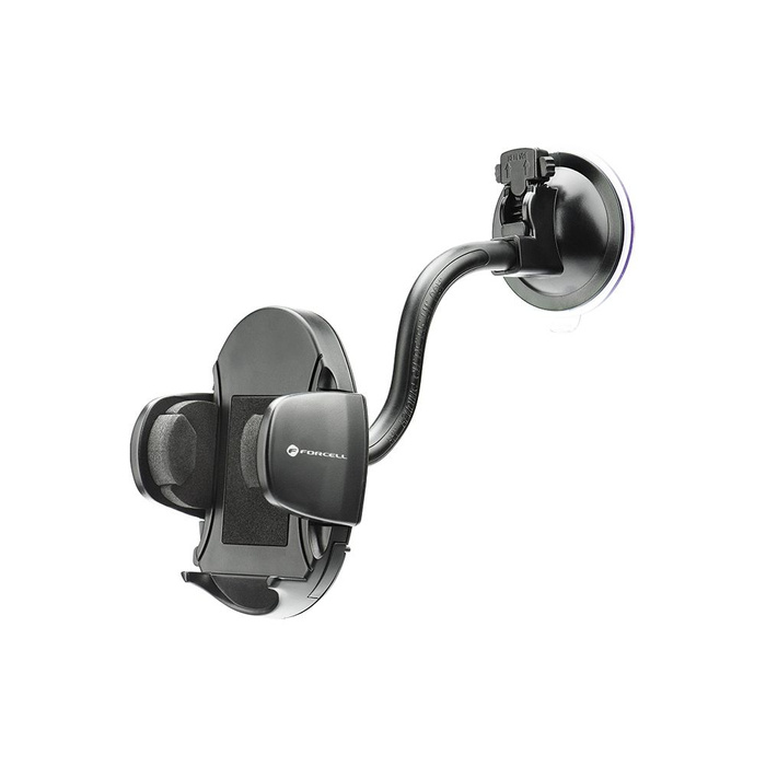 Uchwyt na telefon do samochodu uniwersalny Forcell F-Grip Oval 17 cm do szyby / deski / kratki czarny