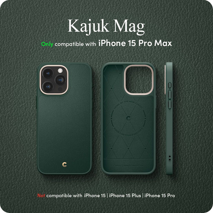 Etui iPhone 15 Pro Max Spigen Cyrill Kajuk Mag Magsafe Forest Green Case