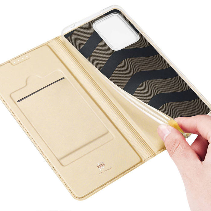 Etui Dux Ducis Skin Pro etui do Xiaomi Redmi Note 12 pokrowiec z klapką portfel na kartę podstawka złote Case