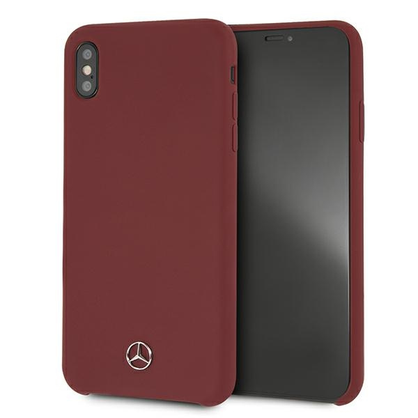Etui MERCEDES Apple iPhone Xs Max Silicone Line Czerwony Hardcase