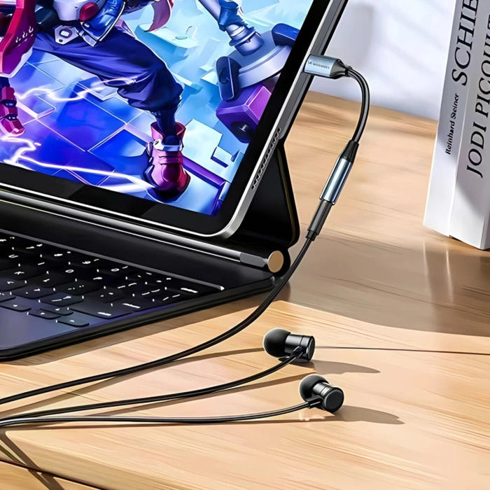 Adapter Wozinsky WALJ-01 Lightning - mini jack 3,5mm - czarny