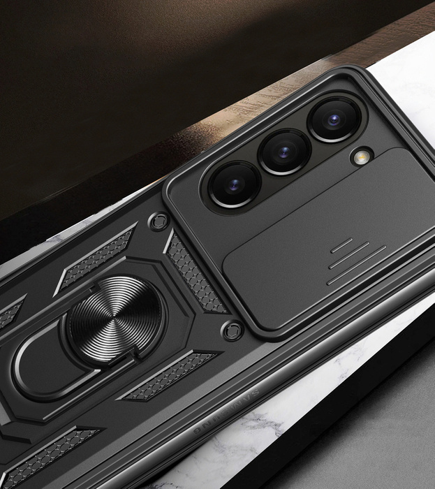 Etui pancerne Hybrid Armor Camshield do Galaxy Z Fold 5 5G z osłoną na aparat - czarne
