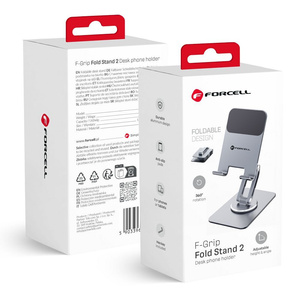 Uchwyt na telefon / tablet biurkowy składany Forcell F-Grip Fold Stand 2 360 szary