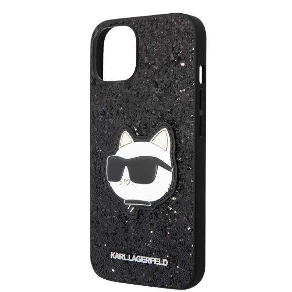 Etui Karl Lagerfeld iPhone 14 Plus 6,7" czarny/black hardcase Glitter Choupette Patch
