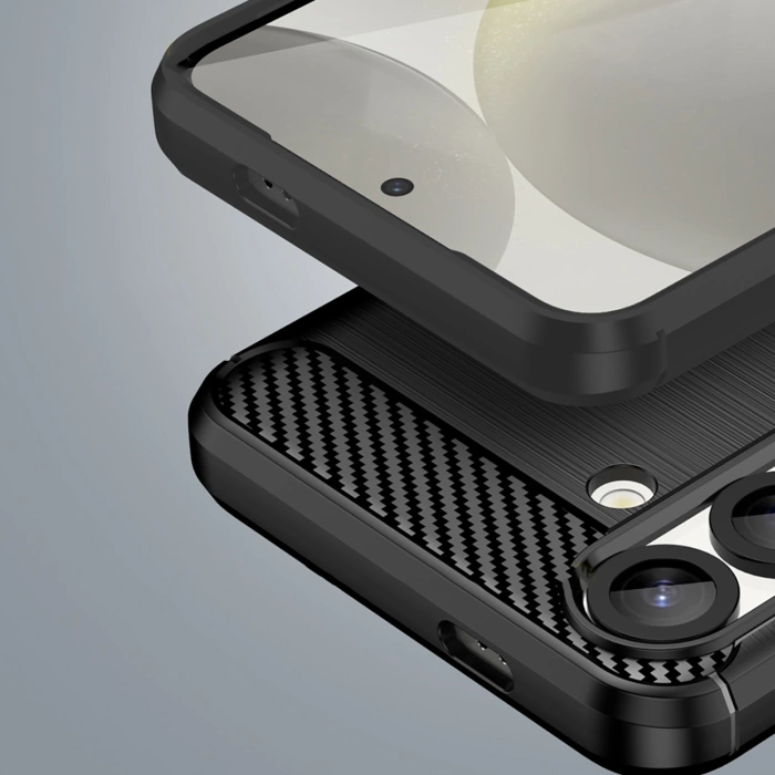 Etui silikonowe Carbon Case na iPhone 16e - czarne