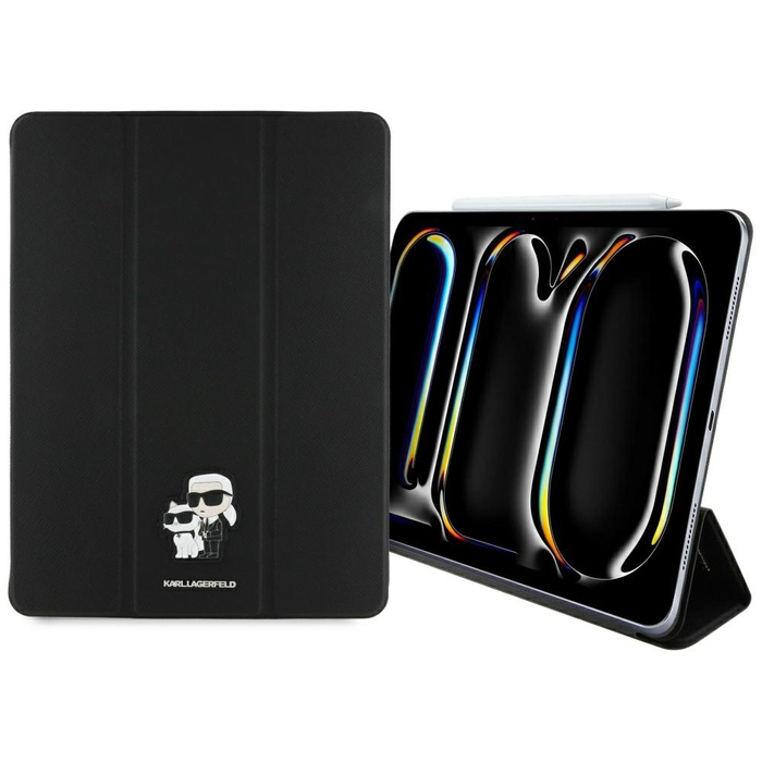 Karl Lagerfeld KLFC13PM24SAKCK iPad Pro   13" 2024 Book Cover czarny/black Saffiano Magnetic Karl &Choupette