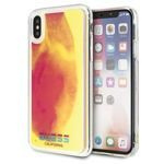 Etui Guess iPhone X XS różowe Pink hard Case California Glow in the dark