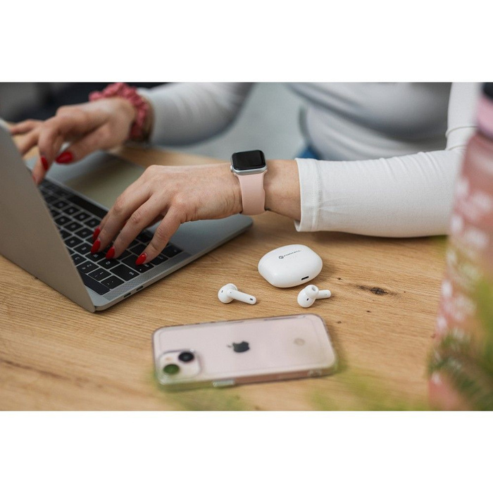 Słuchawki bezprzewodowe douszne Forcell F-Audio TWS Clear Sound białe