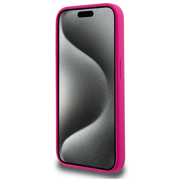 Karl Lagerfeld KLHMP15XSKHPPLF iPhone 15  Pro Max 6.7" fuksja/fuschia hardcase Silicone Karl Head Print MagSafe