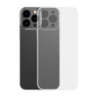 Etui Baseus Frosted Glass Case pokrowiec do iPhone 13 Pro sztywna obudowa z żelową ramką przezroczysty (ARWS000702)