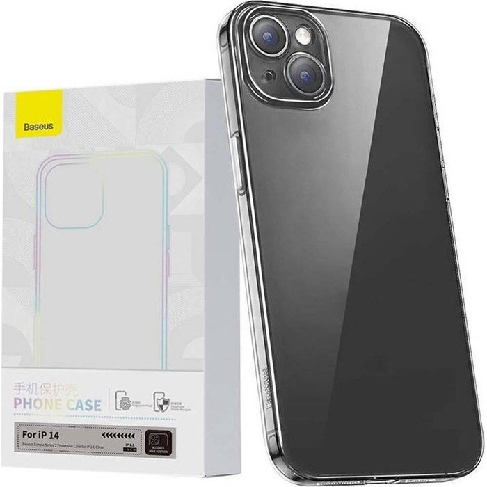 Etui Baseus Simple 2 Case Etui Do iPhone 14 Cienki Pokrowiec Przezroczyste Case