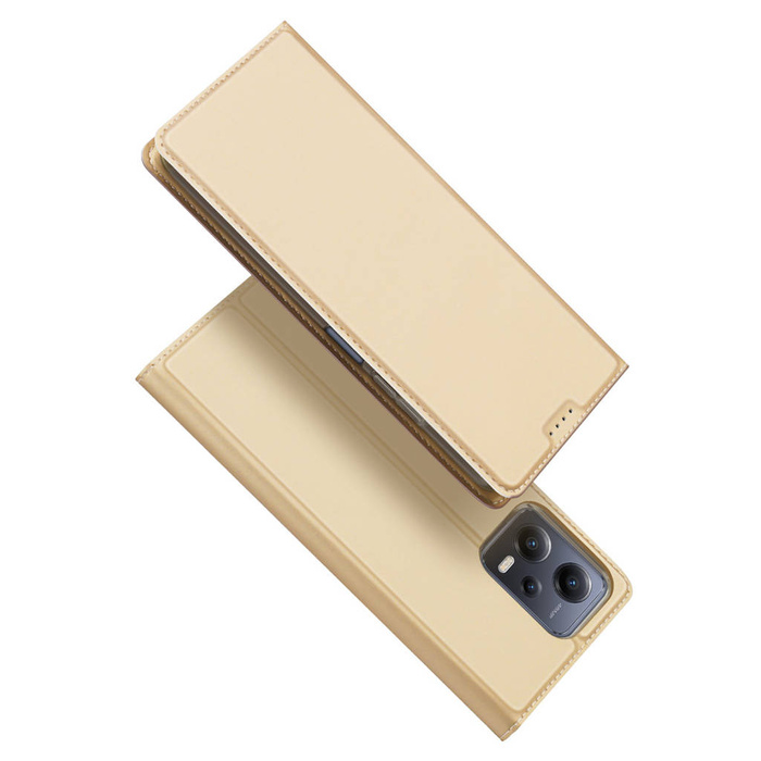 Etui Dux Ducis Skin Pro etui do Xiaomi Redmi Note 12 Pro+ pokrowiec z klapką portfel na kartę podstawka złote Case