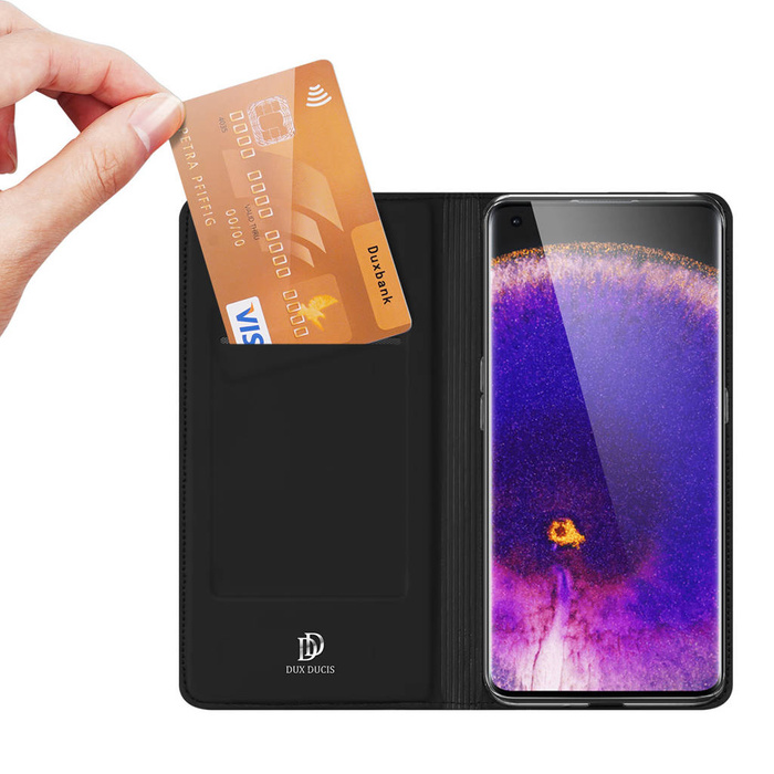 Etui Dux Ducis Skin Pro etui z klapką Oppo Find X5 czarny
