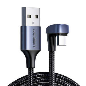 Kabel USB2.0 męski do USB-C, kątowy UGREEN 3A, 2m (czarny) 70315
