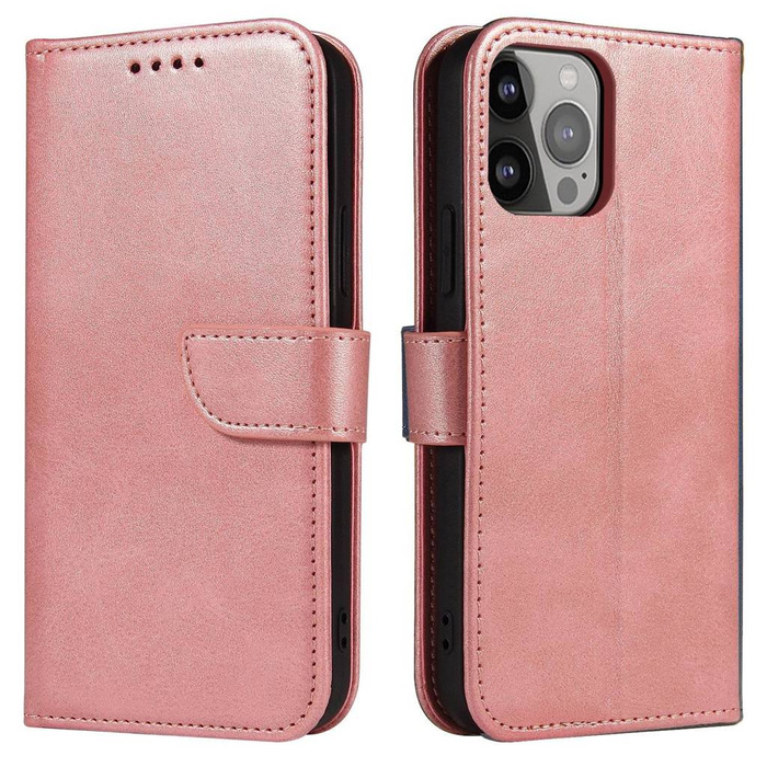 Etui Etui Magnet Case etui do Samsung Galaxy A34 5G pokrowiec z klapką portfel podstawka różowe Case Case