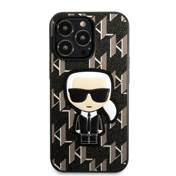 Etui Karl Lagerfeld iPhone 13 Pro / 13 6,1" Hardcase Czarny/black Monogram Ikonik Patch Case