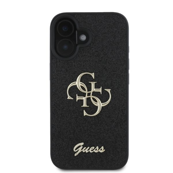 Etui Guess iPhone 16 6,1" czarny/black HC Fixed Glitter Big 4G
